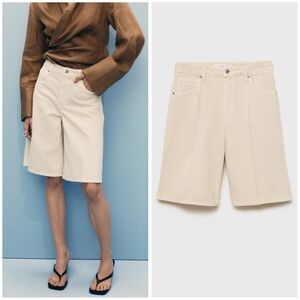 MANGO Denim Bermuda Shorts